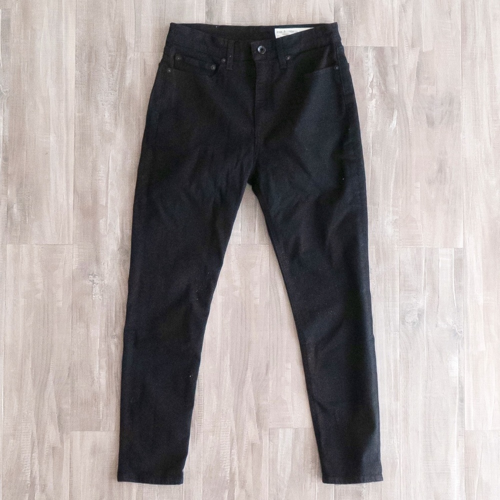 Rag & Bone Black Jeans - high-rise ankle, skinny